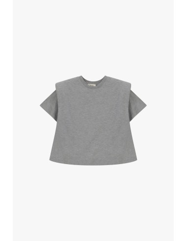 T-shirt com ombros estruturados e corte quadrado Dixie