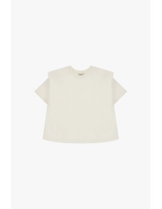 T-shirt com ombros estruturados e corte quadrado Dixie