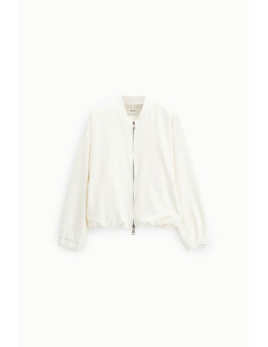 Casaco bomber com zíper e punhos franzidos Dixie