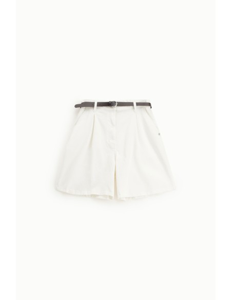 Shorts Regular-Fit com Pinças e Cintura Please