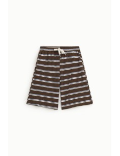 Bermuda Às Riscas Com Cintura Elástica E Cordão Please 2