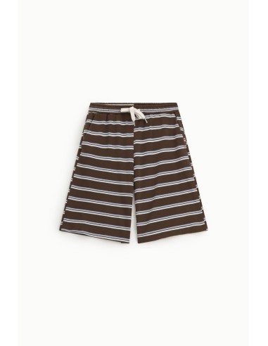 Bermuda às riscas com cintura elástica e cordão Please