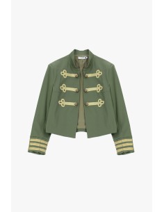 Casaco-camisa curto com alamari decorativos Please 2