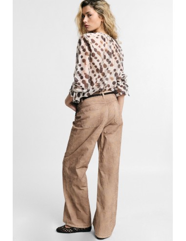 Calças Palazzo Corte Regular Efeito Tingido Please