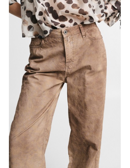 Calças Palazzo Corte Regular Efeito Tingido Please