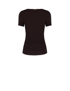Blusa corte caixa com stretch e drapeado lateral Rinascimento 2