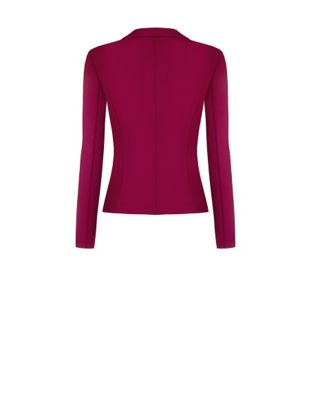 Blazer entalhado em scuba crepe Rinascimento