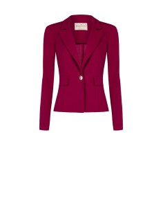 Blazer cintado em scuba crepe Rinascimento