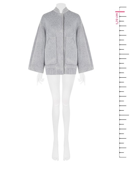 Casaco Bomber Médio com Maxi Bolsos Rinascimento