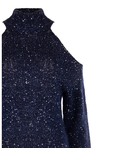 Camisola Com Lantejoulas E Recortes Nos Ombros Rinascimento