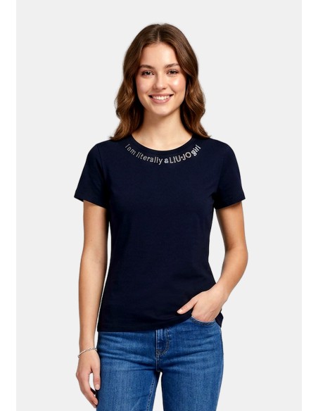 T-Shirt Con Logo Stampato Liu Jo - Vestiti Firmati Life Smiles