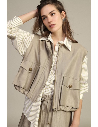 Gilet Corto Con Tasche Applicate Frontali Dixie - Vestiti Firmati L...