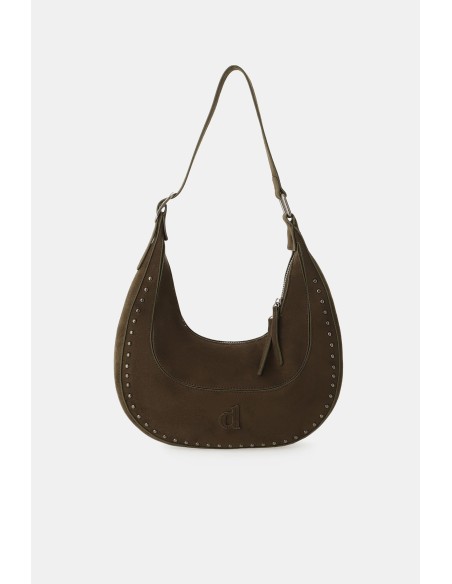 Bolsa Hobo com Detalhes Metálicos Dixie