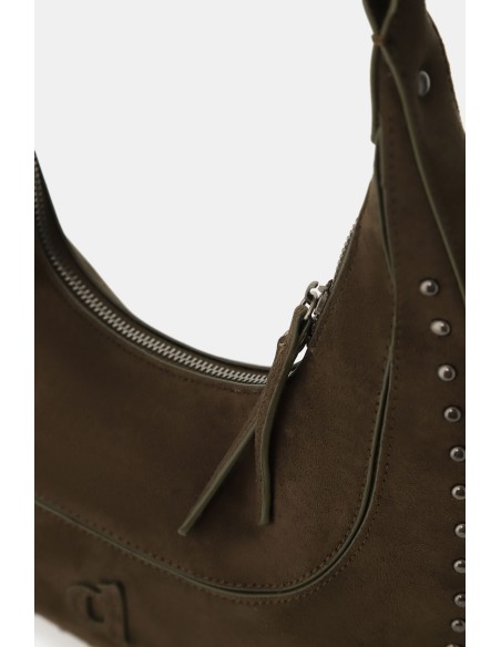 Bolsa Hobo com Detalhes Metálicos Dixie