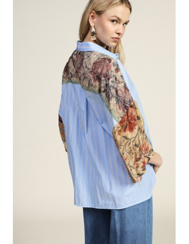 Camisa com Nó e Patchwork Dixie