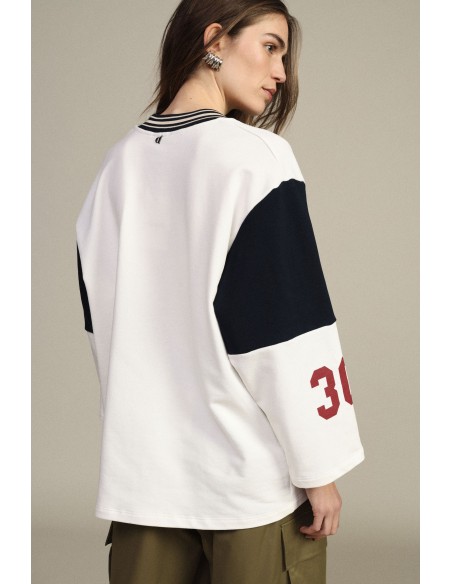 Sweat largo de gola redonda com estampado 30 Anniversary Dixie