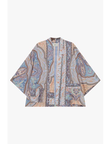 Casaco-camisa Estampa Paisley Mangas Largas Dixie