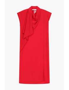 Vestido Midi com Decote Drapeado e Padrão Geométrico Dixie 2