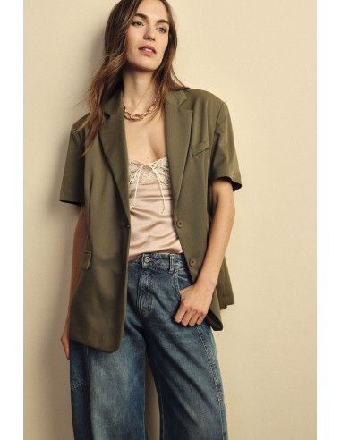Blazer de mangas curtas com bolsos embutidos Dixie