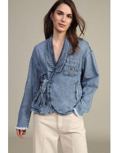 Denim Jacket Con Chiusura Incrociata E Taschino Dixie - Vestiti Fir...