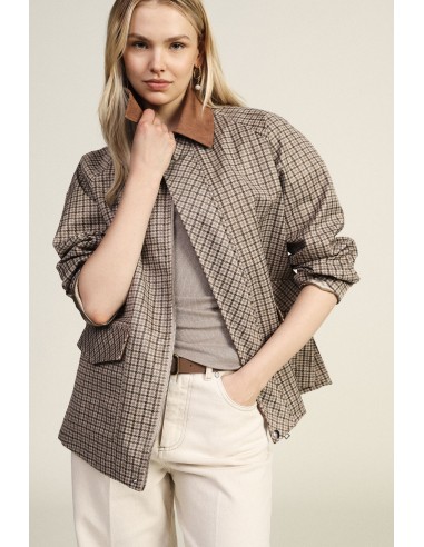 Sobrecamisa xadrez com bolsos frontais Dixie