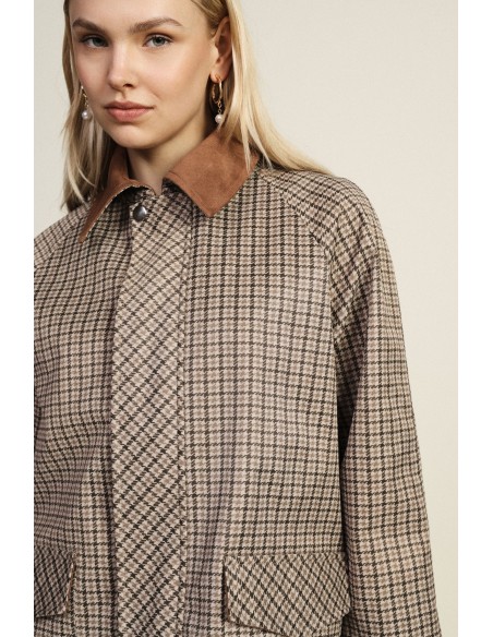 Camisa-casaco com padrão xadrez e bolsos frontais Dixie