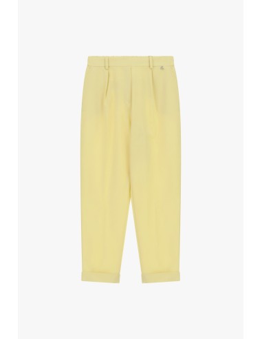 Calças de corte sartorial com pinças e dobra alta Dixie