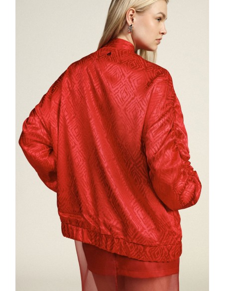 Bomber oversize com bolsos e fecho de pressão Dixie