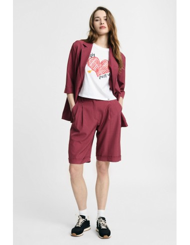 Bermuda Regular-Fit Con Pinces E Piega A Righe Please - Vestiti Fir...