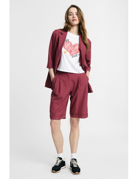 Bermuda Regular-Fit Con Pinces E Piega A Righe Please - Vestiti Fir...