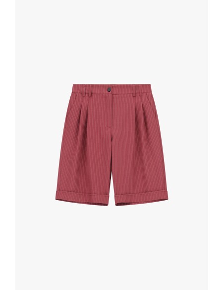 Bermuda Regular-Fit Con Pinces E Piega A Righe Please - Vestiti Fir...