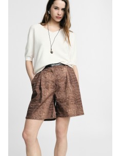 Bermuda Con Cintura E Stampa Effetto Coccodrillo Please - Vestiti F...