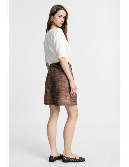 Bermuda Con Cintura E Stampa Effetto Coccodrillo Please - Vestiti F...