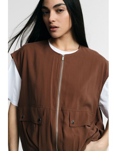 Gilet Corto Con Zip E Tasche Frontali Please - Vestiti Firmati Life...