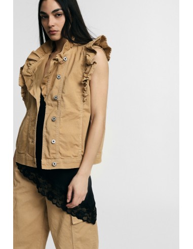 Gilet Senza Maniche Con Volant Frontali Please - Vestiti Firmati Li...