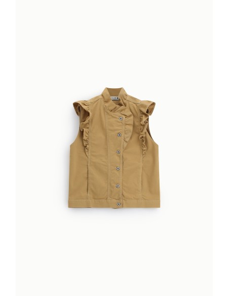 Gilet Senza Maniche Con Volant Frontali Please - Vestiti Firmati Li...