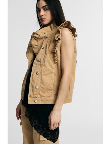 Gilet Senza Maniche Con Volant Frontali Please - Vestiti Firmati Li...