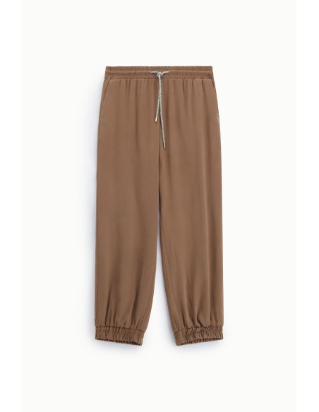 Calças com elástico na cintura e na barra estilo jogger Please