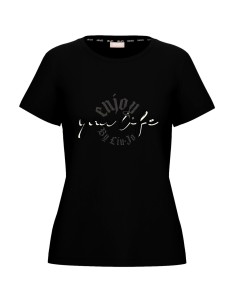T-Shirt Con Logo E Stampa Liu Jo - Vestiti Firmati Life Smiles