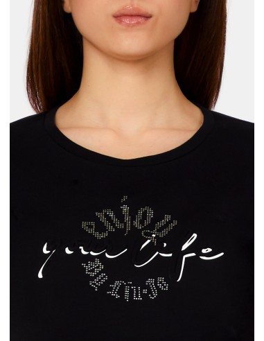 T-shirt com logótipo e estampa Liu Jo