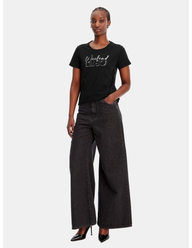 T-shirt com estampa e strass Liu Jo