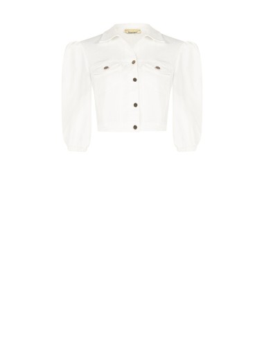 Giubbotto Di Jeans Crop Elasticizzato Con Taschini Rinascimento - V...