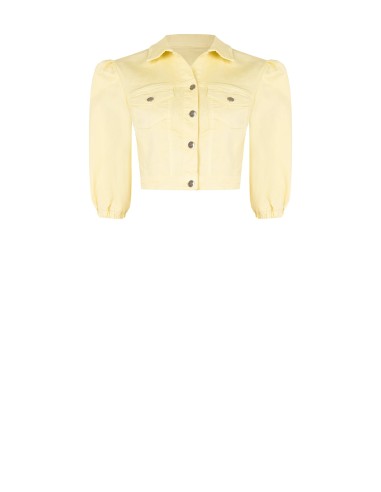 Giubbotto Di Jeans Crop Elasticizzato Con Taschini Rinascimento - V...