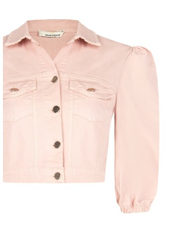 Giubbotto Di Jeans Crop Elasticizzato Con Taschini Rinascimento - V...