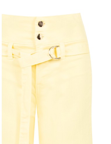 Jeans wide leg elásticos com cinto coordenado Rinascimento