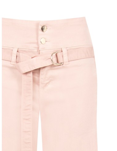 Jeans elásticos de perna larga com cinto coordenado Rinascimento