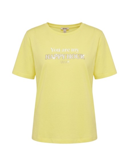 T-shirt com logótipo e estampa Liu Jo