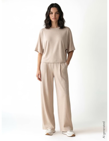 Sweatshirt Oversize Curta em Mistura de Viscose Rinascimento