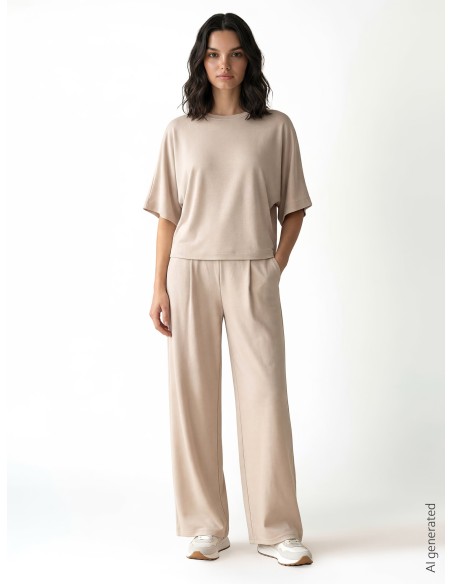 Sweatshirt Oversize Curta em Mistura de Viscose Rinascimento