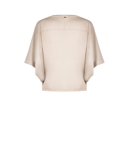 Sweat curto oversize em mistura de viscose Rinascimento